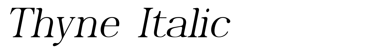 Thyne Italic